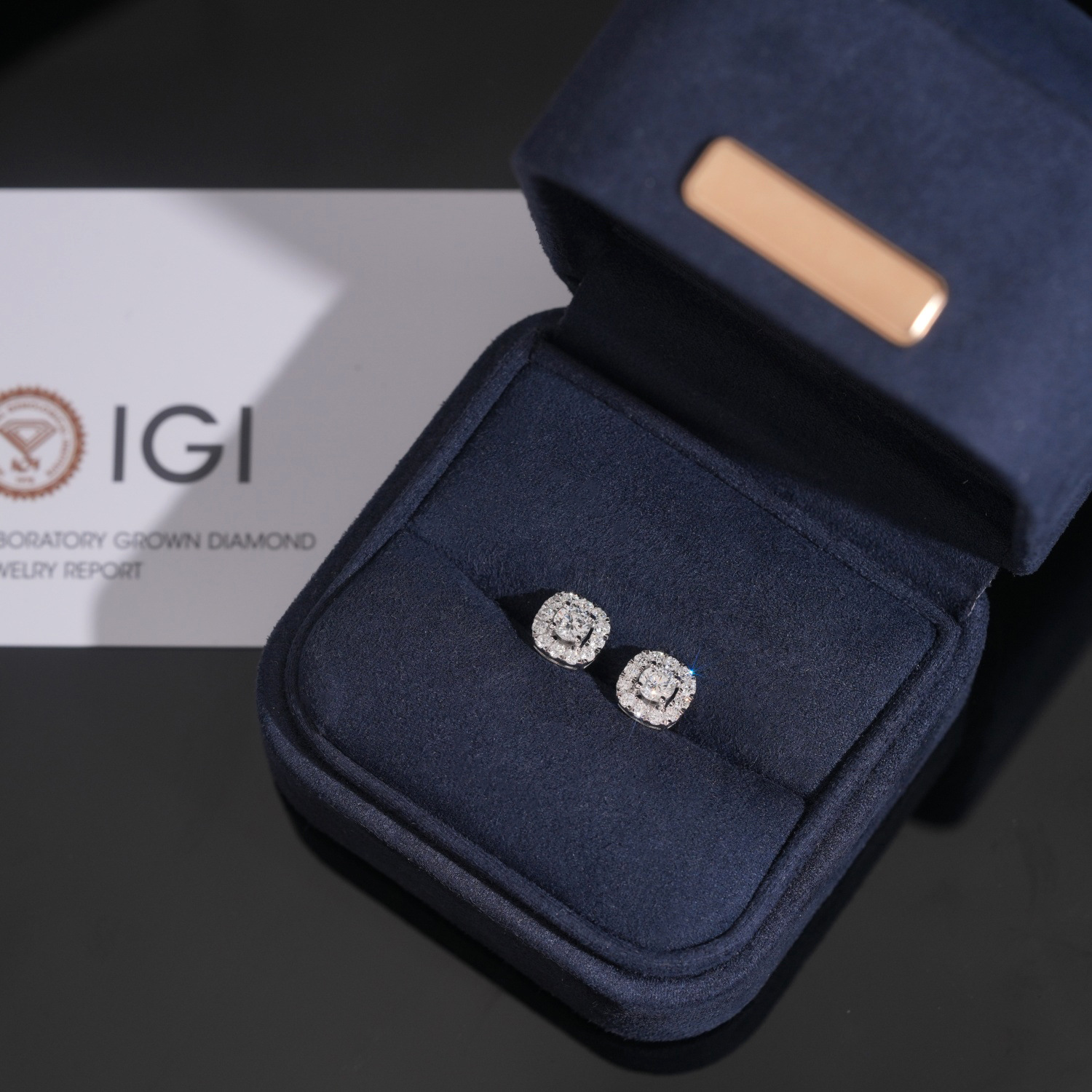 Cross-Border 8.5mm Four-Claw Round S925 Silver Inlaid Laboratory-Grown Diamond Hip-Hop European and American 1753 Best-Selling Model