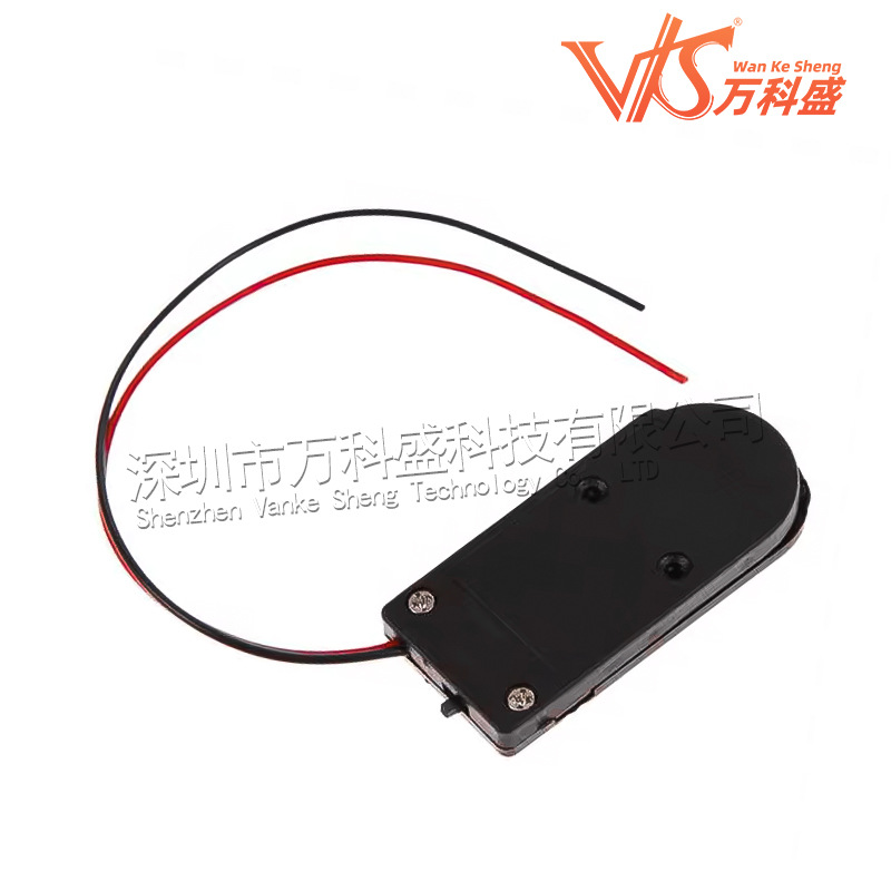 Button cell CR2032 LIR203 2 two 6V with line with cover with Switch Battery Box Flat