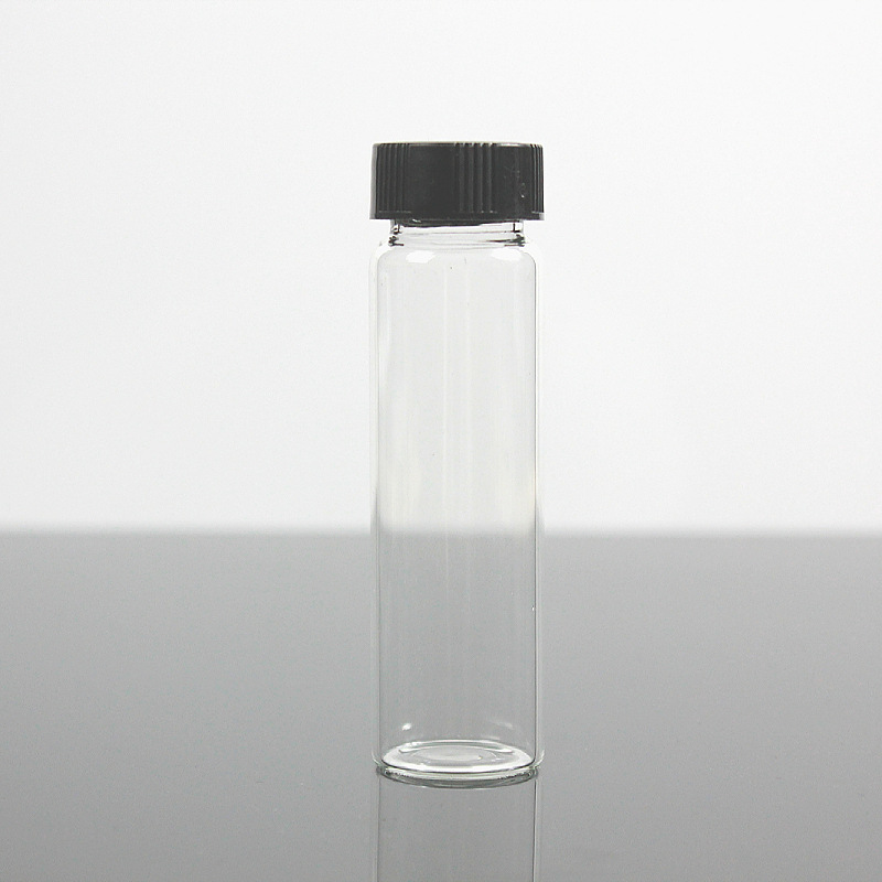 Transparent Screw-Top Glass Sample Bottles 3/5/10/15/20/30/40/60ml Pp Cap Pe Pad for Laboratory Use