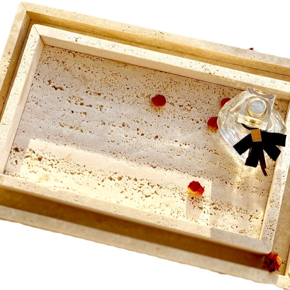 Za European-style raHome marble tray storage box storage tray aromatherapy candle Cup base