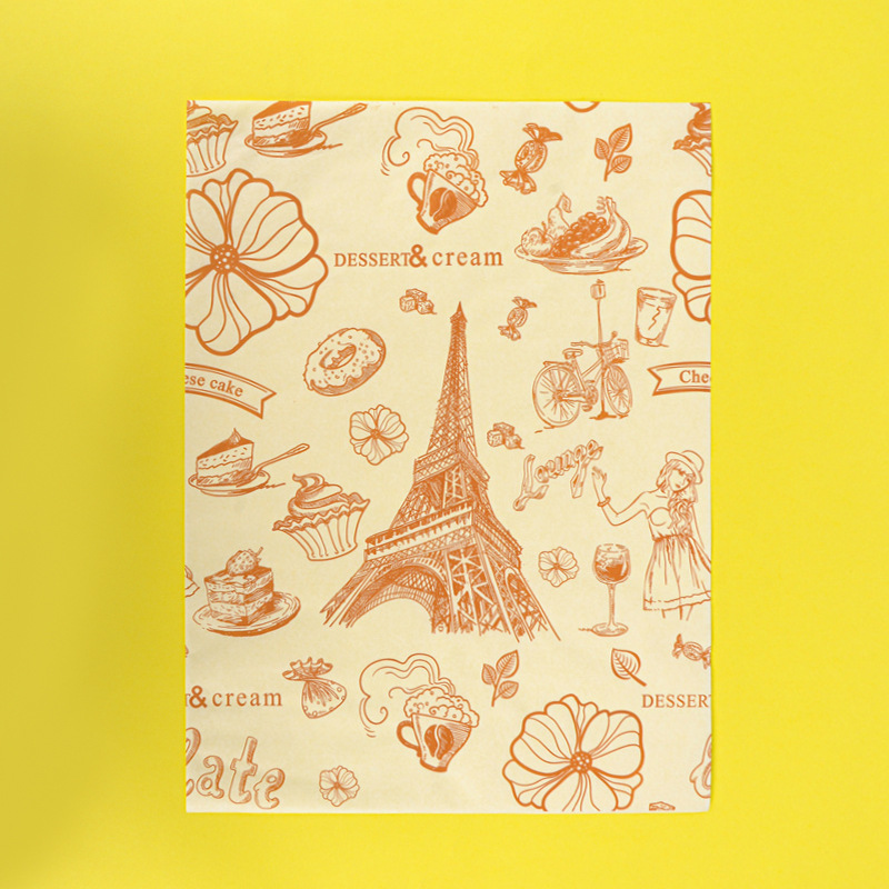 Spot Wholesale Coated Greaseproof Paper Sandwich Rice Ball Burger Wrapping Paper Food Packaging Meal Paper Baking Greaseproof Paper