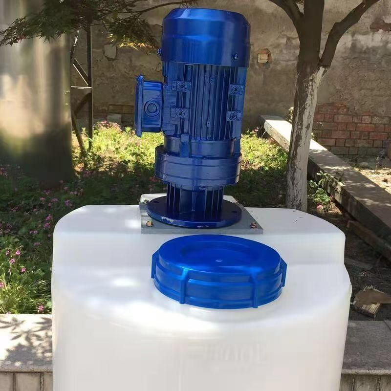 PE mixing barrel plastic with motor flocculant dosing PAM dissolving tank sewage treatment chemicals daily chemical stirring