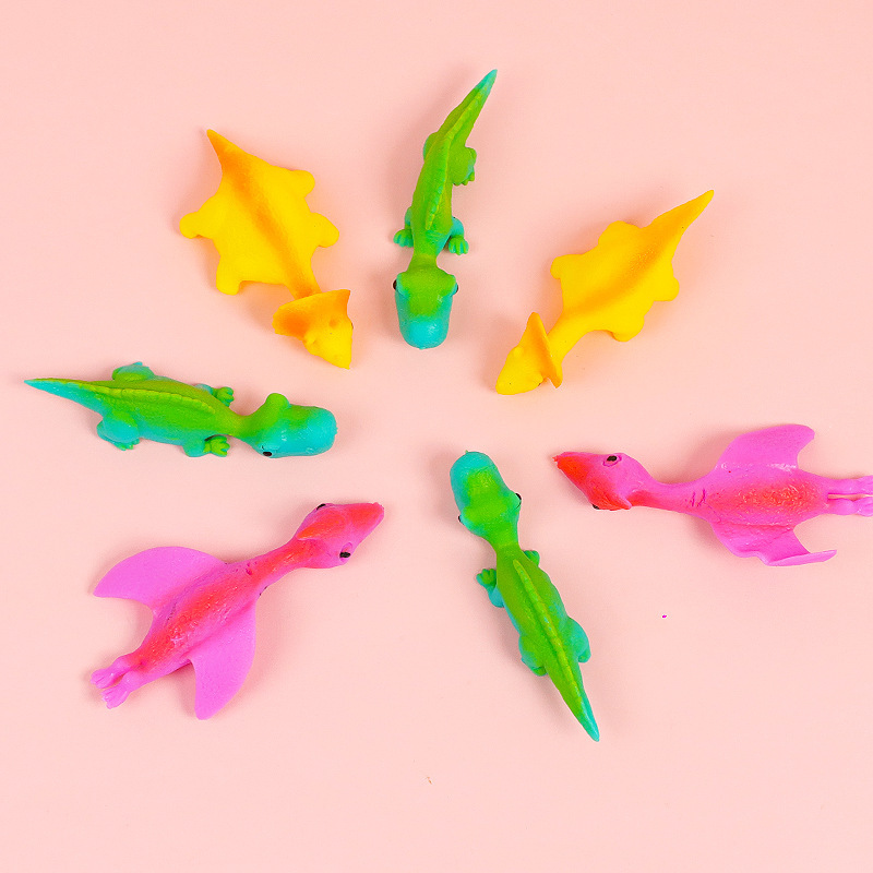 Ejection Dinosaur Finger Turkey Slingshot Decompression Creative Tricky Venting Interesting Wall-Sticking Children's Funny Interactive Toys