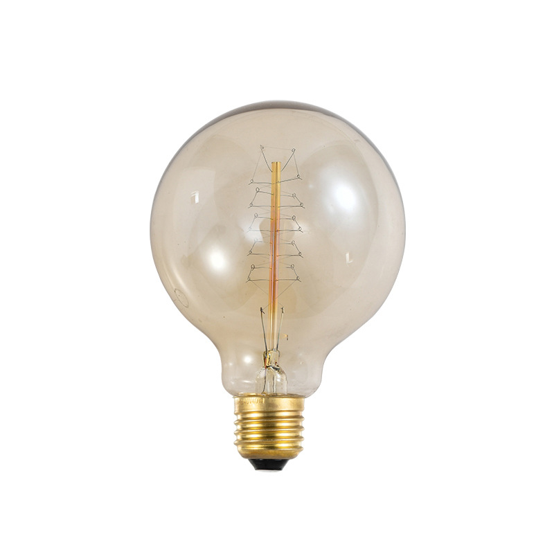 [G95 Wire Wrapped] Edison Retro Dimmable Bulb Creative American Industrial Style Bar Medium Round Bulb