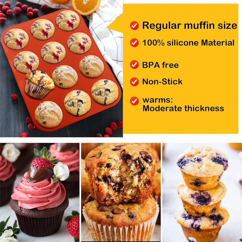 12 Consecutive Round Egg Tarts Chocolate Silicone Mold Cake Pudding Dessert Mold Soap Baking Utensils