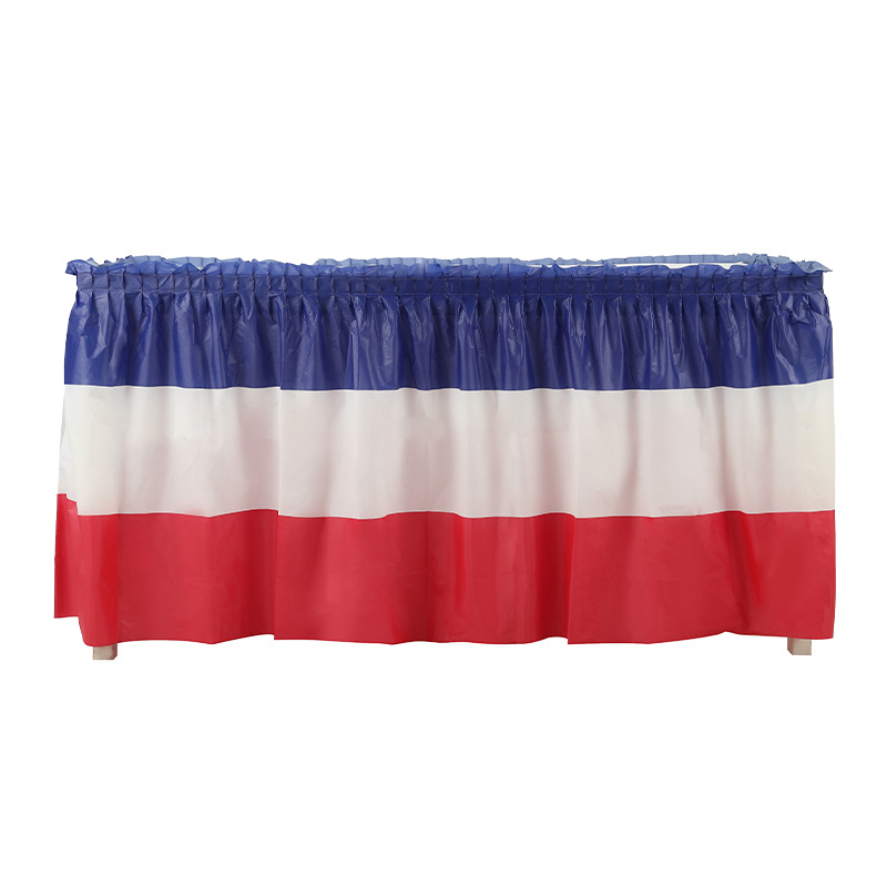 Amazon New Independence Day Table Skirt Birthday Party Festival Decoration Table Skirt Activity Layout Dessert Table Skirt