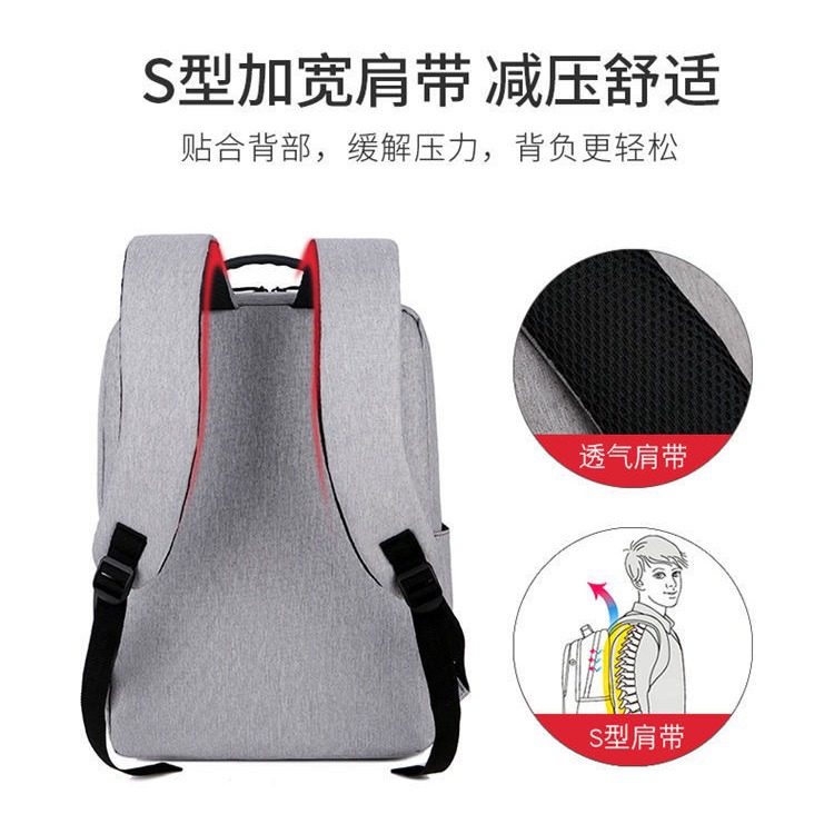 New Foreign Trade Men's Business Multifunctional Computer Bag USB Simple Backpack Backpack Travel Bag