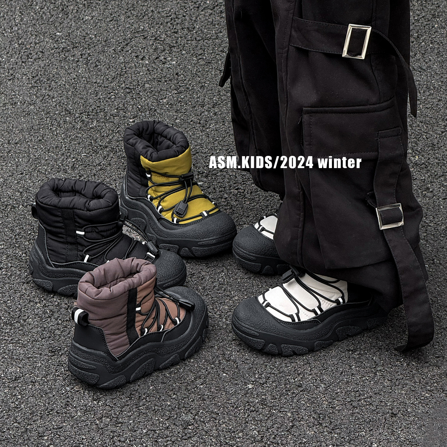 Children's Winter Thickened Waterproof Snow Boots 2024 New Boys' Warm Cotton Boots Girls' Outdoor Anti-Slip Snow Shoes