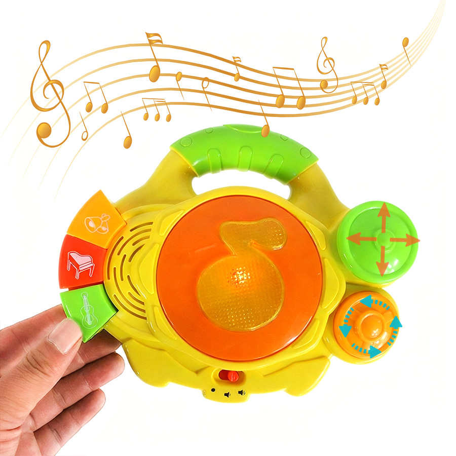 Support Cross-Border Labeling Baby Early Education Children's Music Simulation Steering Wheel Hanging Baby Stroller Car Driver