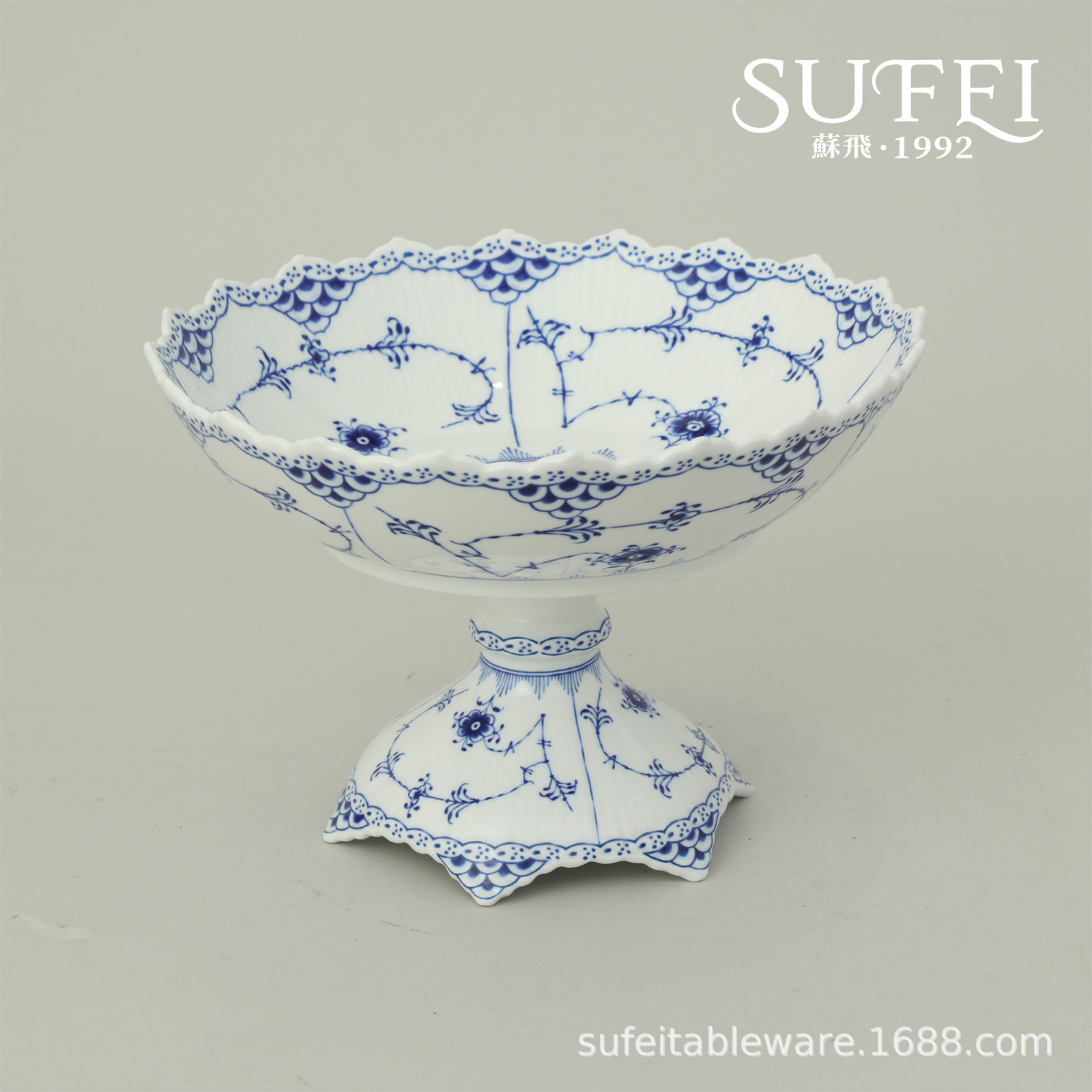 Su Fei Kiln-Turned Ceramic Dinner Plates and Tableware, Reinforced Yongfu Big-Name Hand-Painted Tangcao High-End Club Hotel Bowls and Cups
