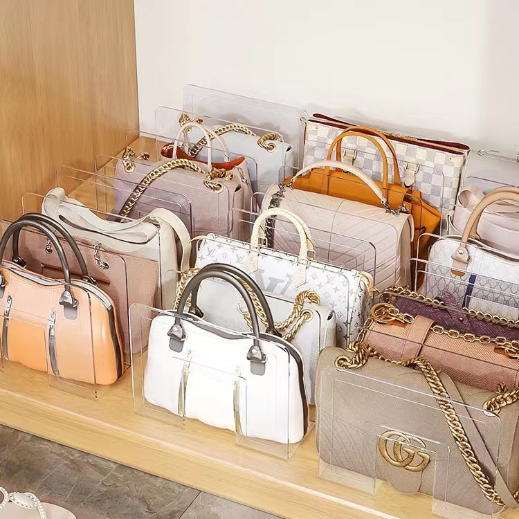 Cross-border Bag Storage Rack Storage Rack Wardrobe Layered Partition Satchel Display Rack Transparent Acrylic Storage Rack