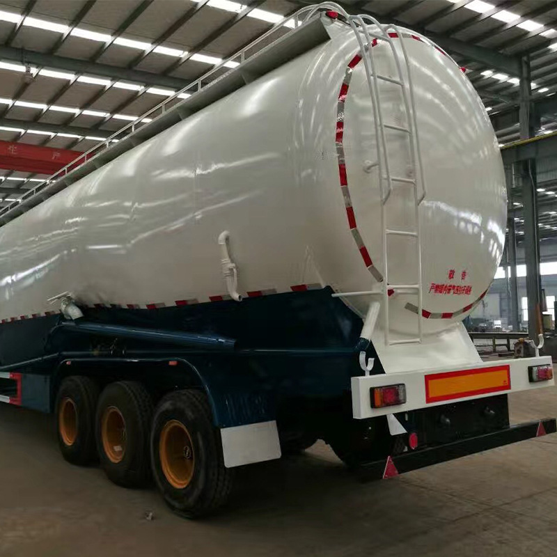 Engineering Supply 30 Cubic Meter Cement Tank Fly Ash Transport Semi-Trailer Powder Material Transport Dry Powder Mortar Tank