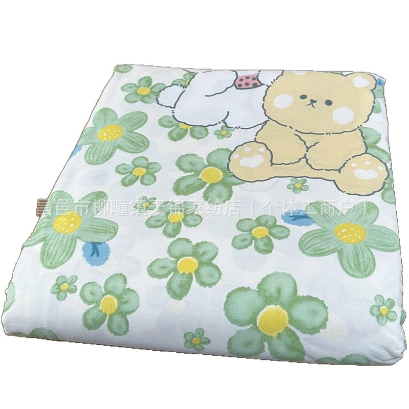 Factory Direct Sales Stock Polyester Printed Brushed Cloth Residual Cloth Various Fabrics Can Be Used as Bed Sheets for Temple Fairs and Street Stalls
