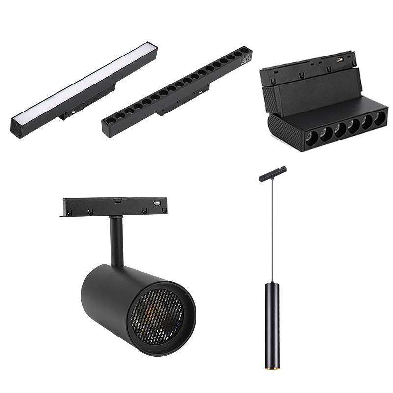 Magnetic Track Spotlight Smart Light and Concealed Without Main Light Led Spotlight Commercial Normcore Embedded Magnetic Track Light