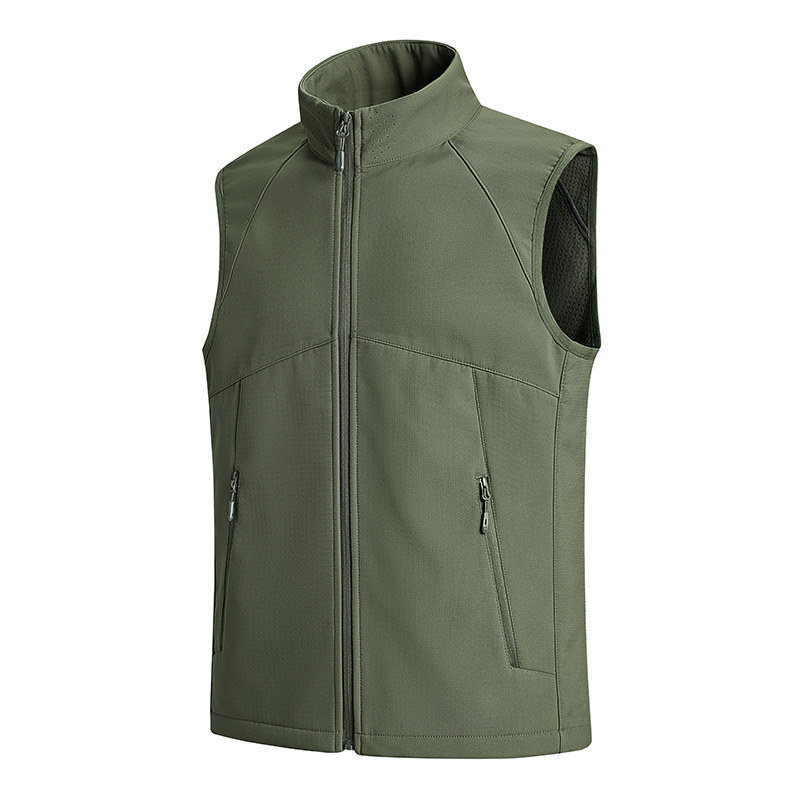 New Autumn and Winter Windproof and Waterproof Outdoor Velvet Warm Soft Shell Vest Jacket for Men and Women