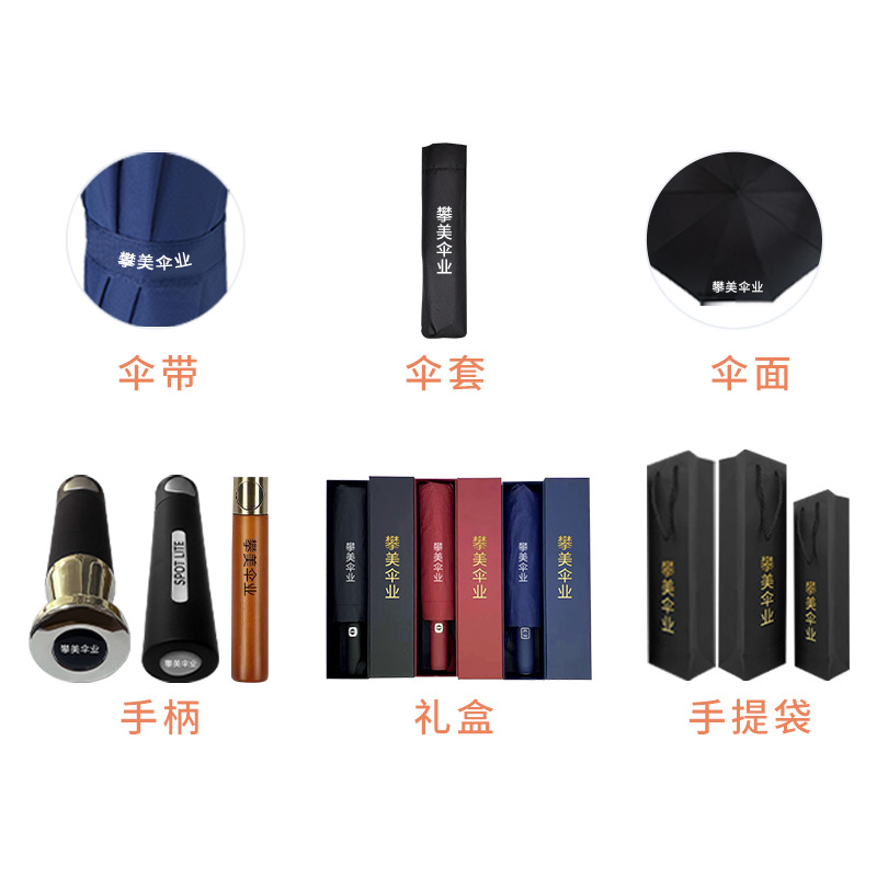 Umbrella Extra Large Reinforced Double Layer Golf Umbrella Automatic Long Handle Routh Ness Umbrella Straight Rod Advertising Umbrella Customized