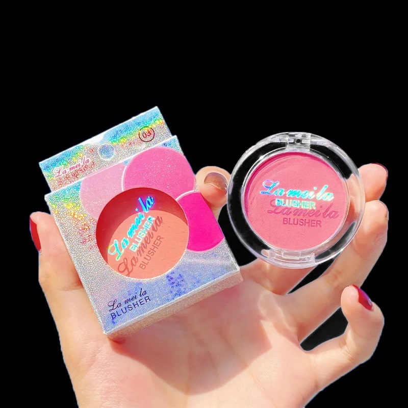 Lamela Одноцветный Румяна Лицо Осветляющий Долговечный Цвет Нюд Макияж Естественный Хайлайтер Все-в-Одном Палитра для Начинающих Румяна Контурирование