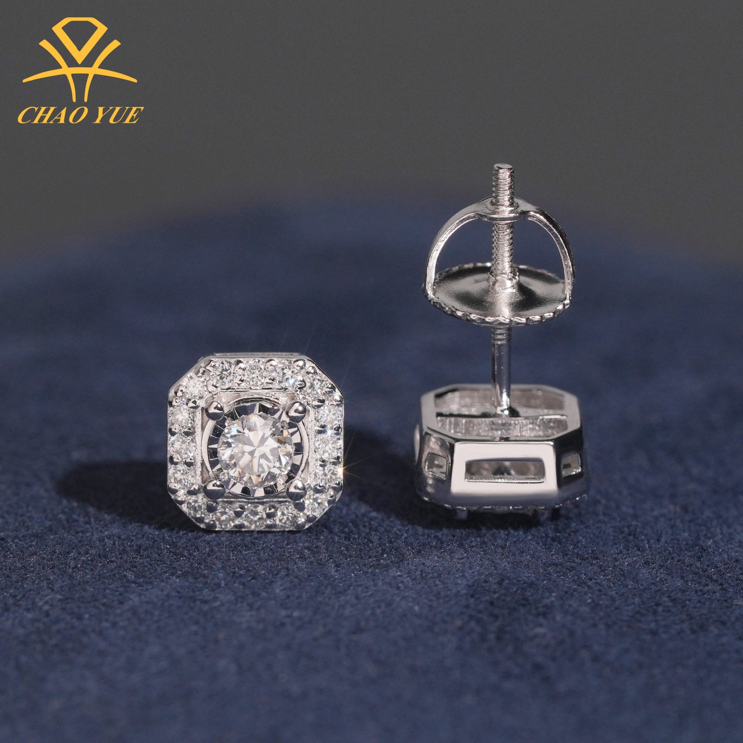 Модные серьги 7 мм из S925 серебра с инкрустированными лабораторно выращенными алмазами, персонализированный новый стиль