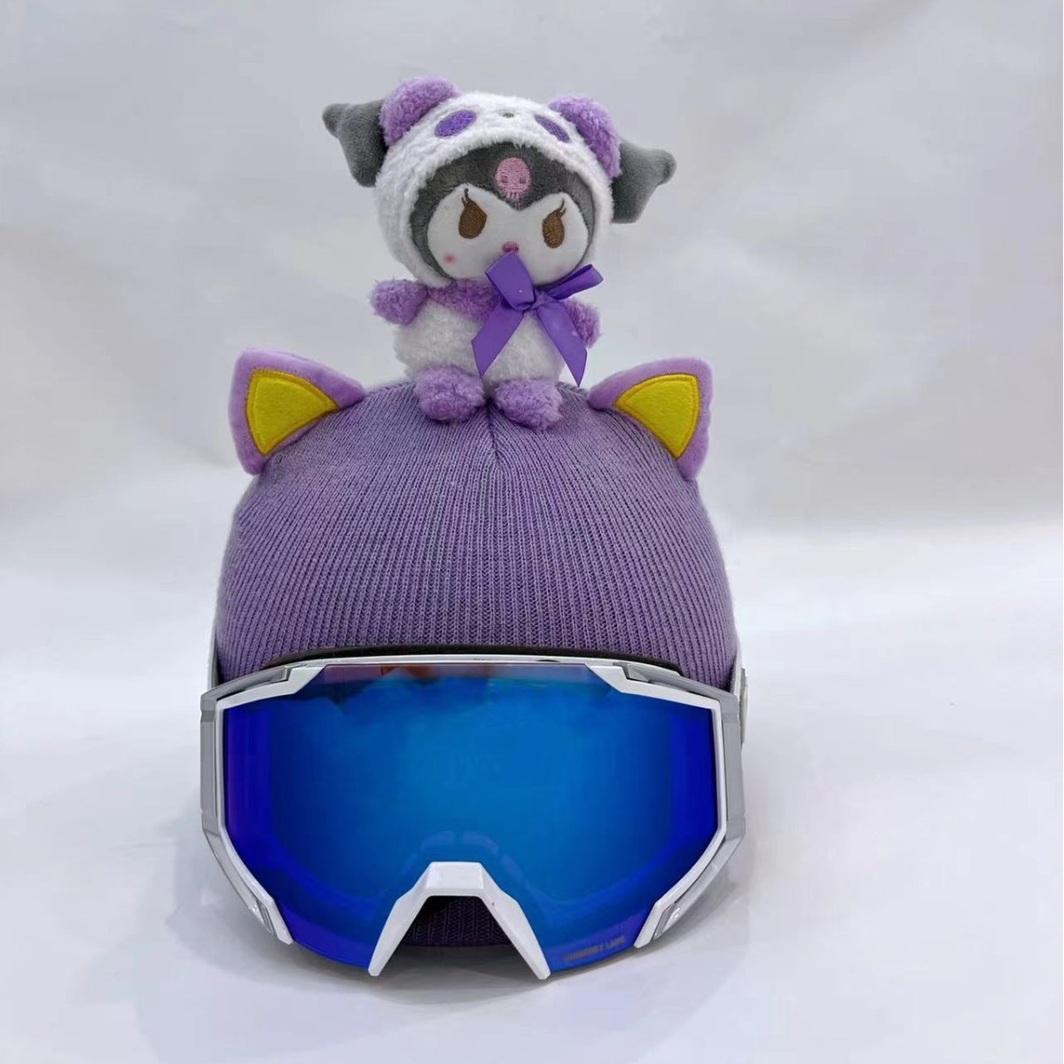 Snowboard Double-board Ski Helmet Set Personalized Cartoon Snow Helmet Set