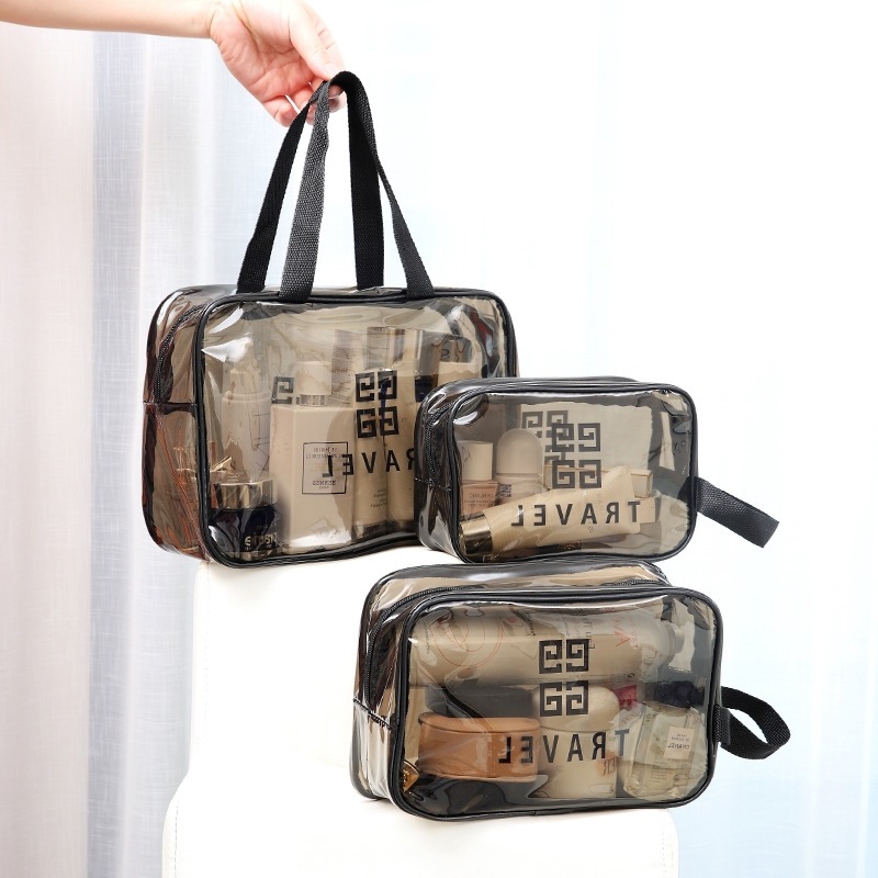 Новая прозрачная туалетная сумка из ПВХ водонепроницаемая косметичка портативная