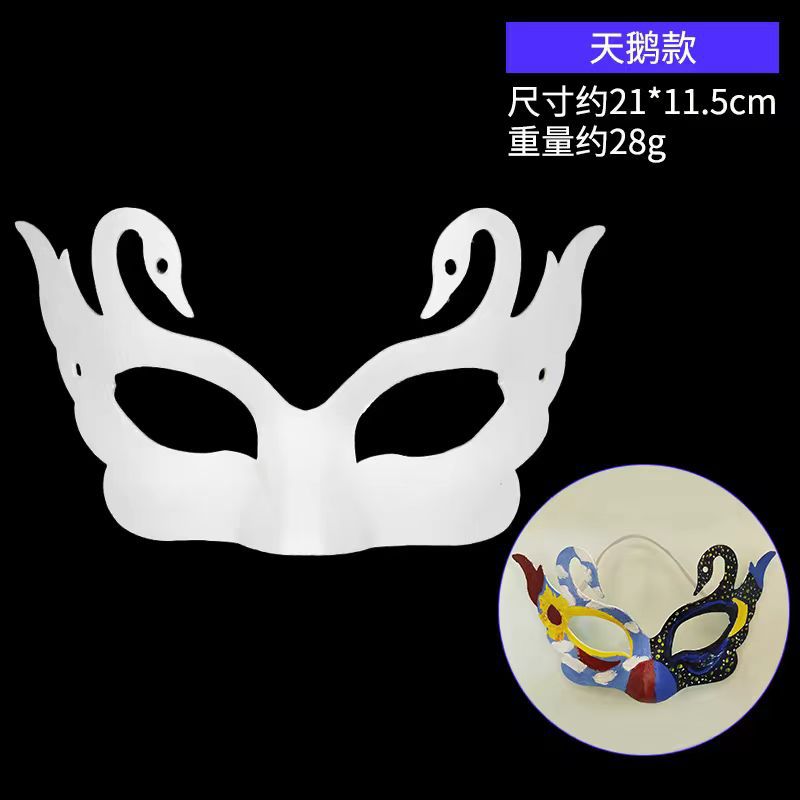 White Pulp Mask Hand-Painted Mask Children's Toys Wholesale
