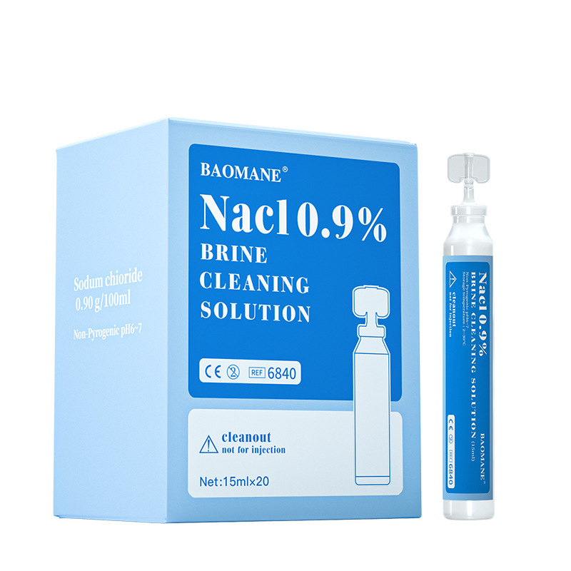 Foreign trade cross-border full English physiological saline cleaning solution small branch throwing 0.9 sodium chloride Nacl Solution