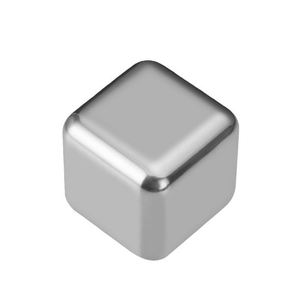 Polished 1 Stainless Steel Ice Cube 304 Food Grade Metal Ice Cube Quick-Frozen Ice Tartaric Whiskey Stone