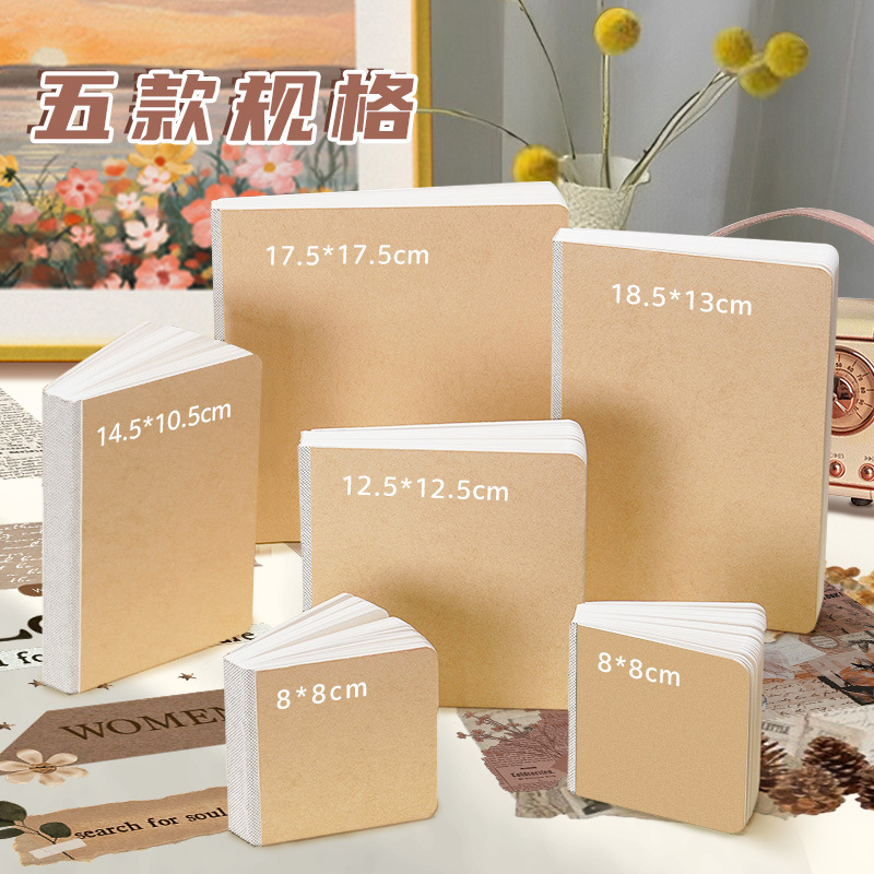 Mini Portable Sketchbook Sketchbook Small Square Book Travel Seal Acrylic Marker Painting Fishing Book