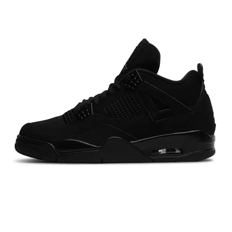 Putian shoes high version wholesale AJ4 black and white cat midnight blue and white cement red button Joe 4 men and women sports air cushion basketball shoes