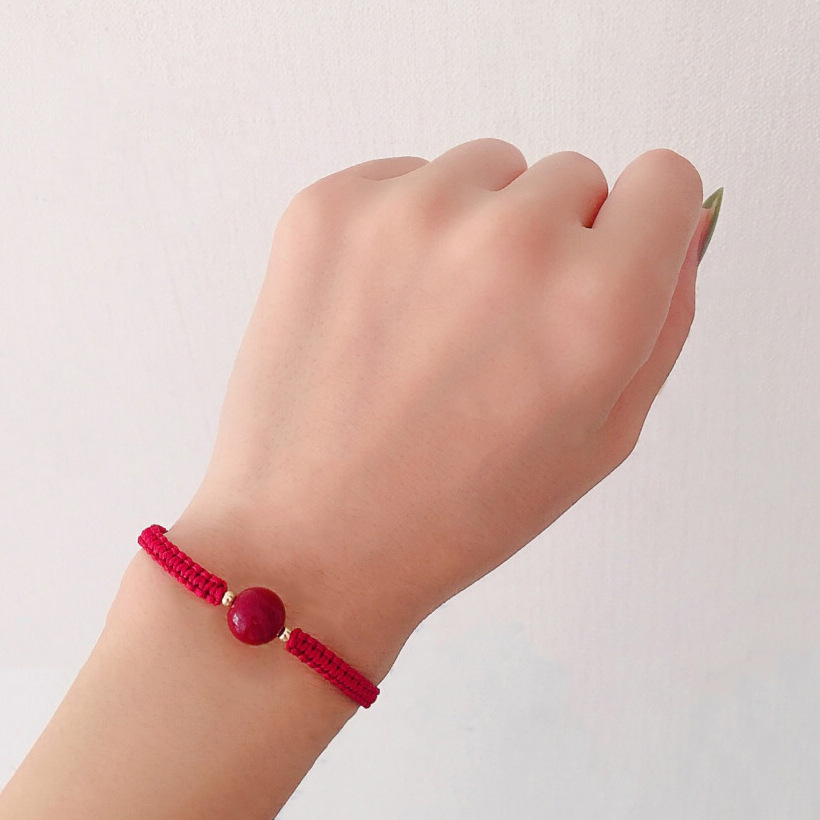 This year red rope bracelet ashore woven hand rope chain New handmade diamond knot Zodiac male and female couples