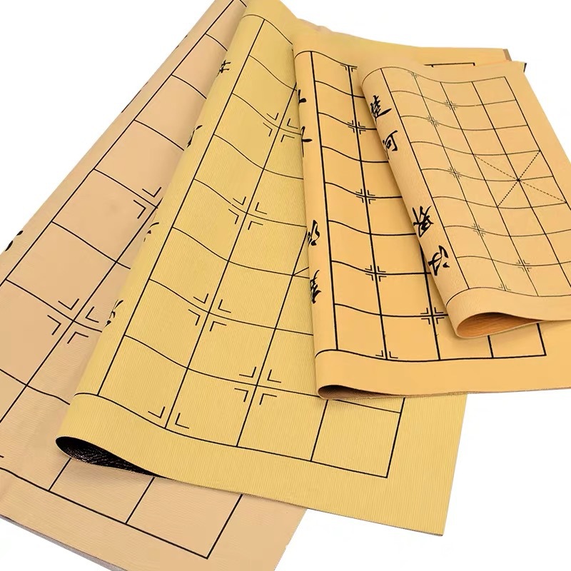 Chinese Chess Go Imitation Leather Chessboard Thickened PU Leather Fabric Fleece Chessboard Student Adult Chessboard Cloth