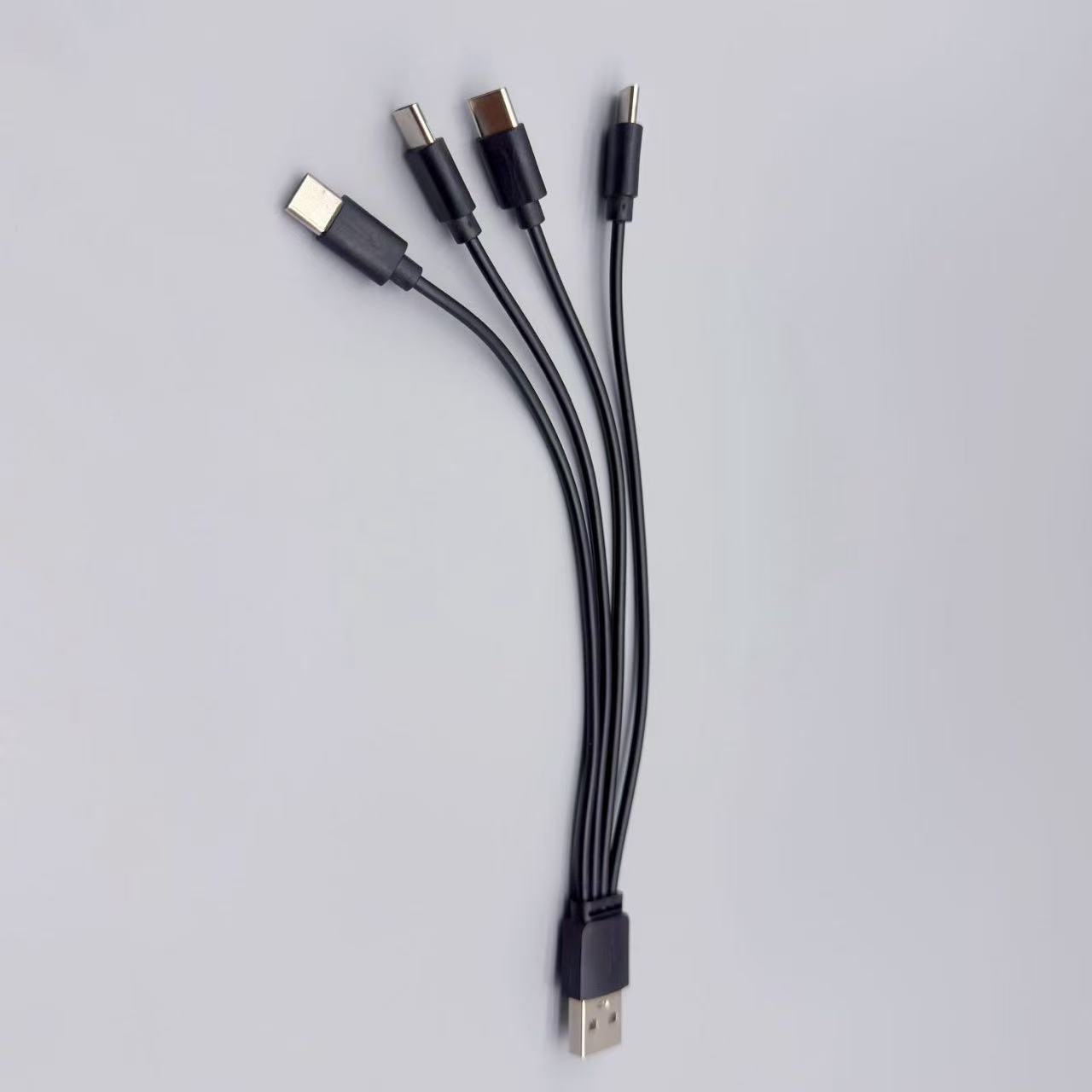 Pvc Battery One-To-Four Charging Cable USB to 4 Type-C12Cm20Cm Fast Charging Cable Short Data Cable