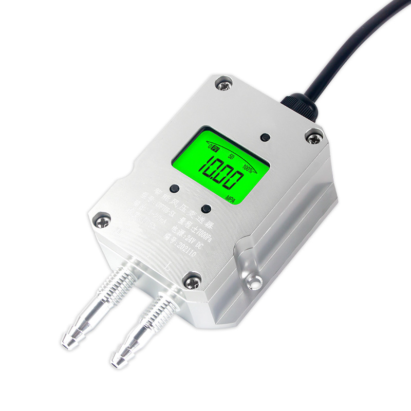 Vadias Air Pressure Transmitter Micro Differential Pressure Sensor Differential Negative Pressure 4-20Ma Air Pressure Transmitter