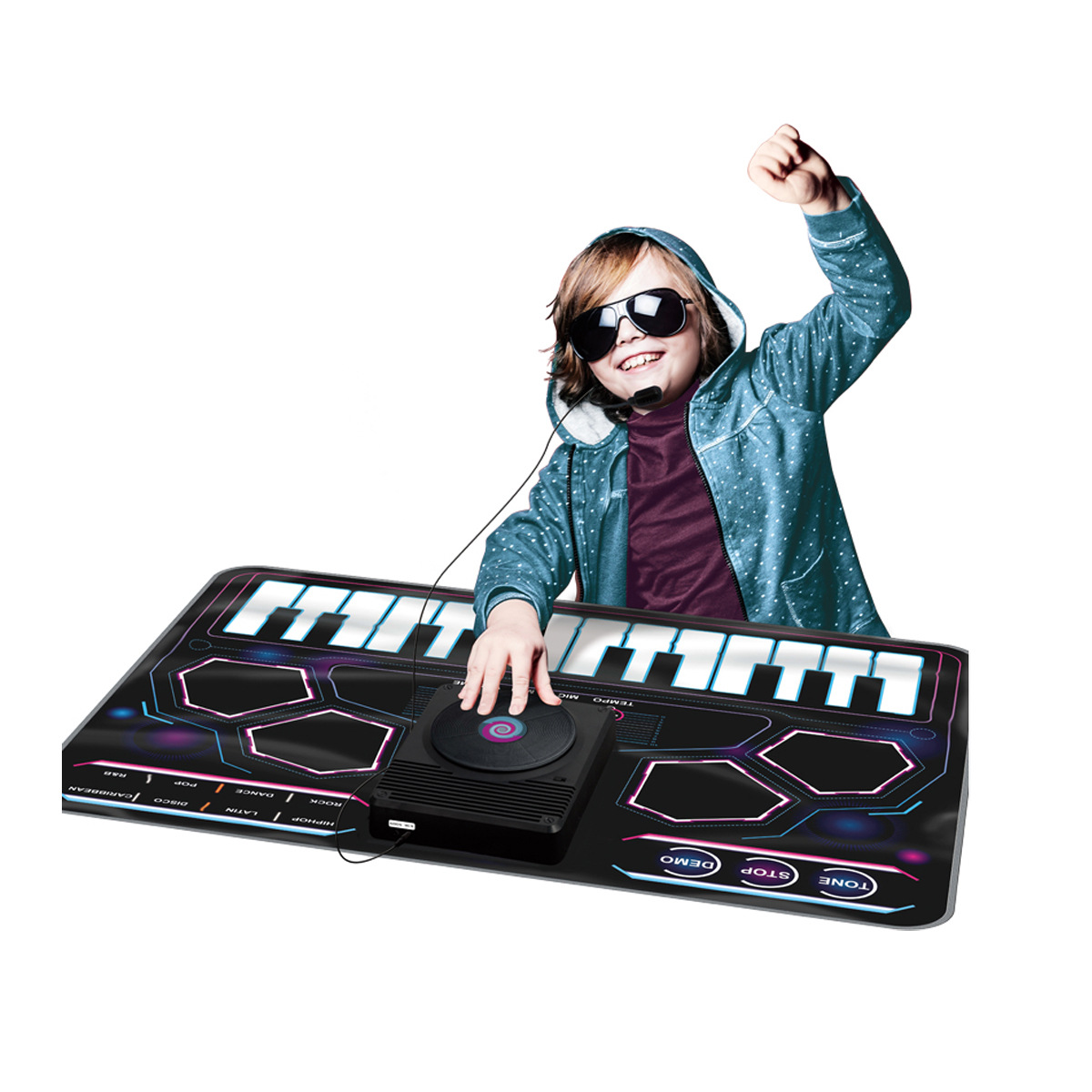 Infants and Young Kidsren Early Education Educational Toys Digital Keyboard Drum Learning Multi-Functional Dj Disc Playing Drum Music Blanket