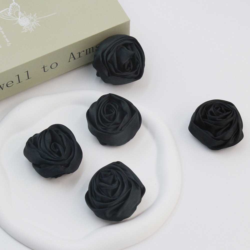 In Stock 4.5cm Satin Rose Bud Silk Rose Roll DIY Bouquet Corsage Shoes and Hats Bags Clothing Accessories