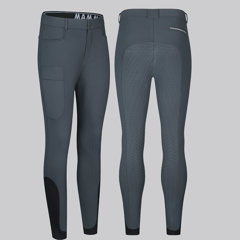 Men's Breeches Riding Pants Spring and Summer Four Seasons Adult Men's Equestrian Pants High Elastic Slim-fit Quick-drying Breeches Silicone Non-slip