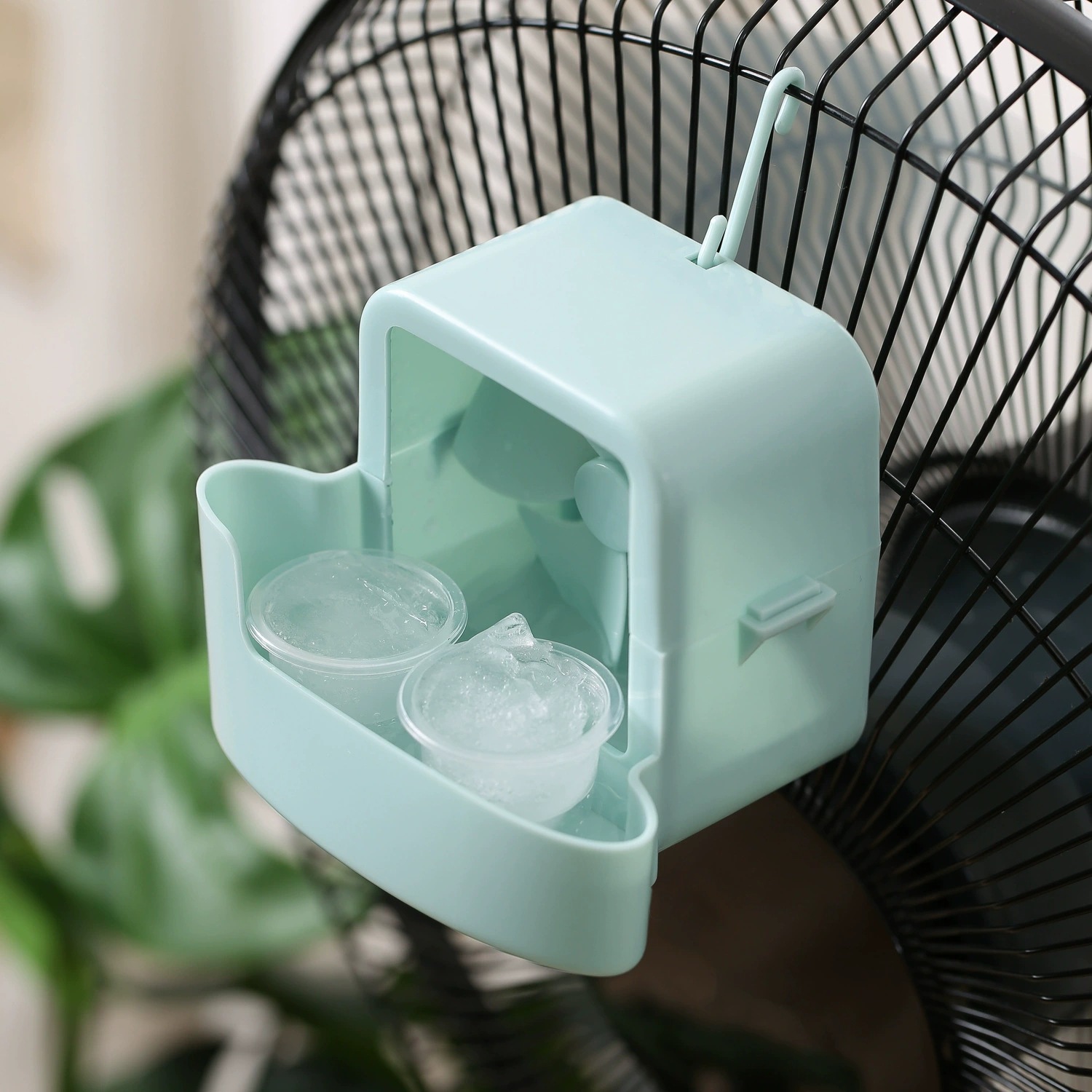 Cross-Border Power Supply Fan Refrigeration Household Floor Fan Desktop Fan Snap-On Ice Cube Summer Cooling Artifact