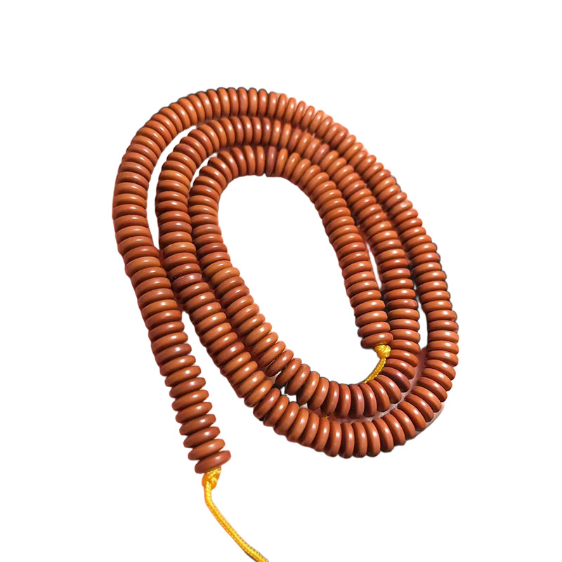 Olive Core Carved Flat Flying Saucer Model 6X2Mm, Circumference about 45cm, Selected Old Oil Core Flat Flying Saucer Model Spacer