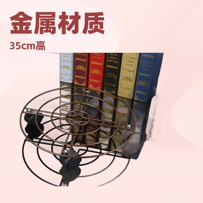 Factory Direct Sales with Brake Wheels FD270 Black/white, Green Bronze Mobile Flower Stand, Wooden Barrel Tray Rack 60pcs/pcs