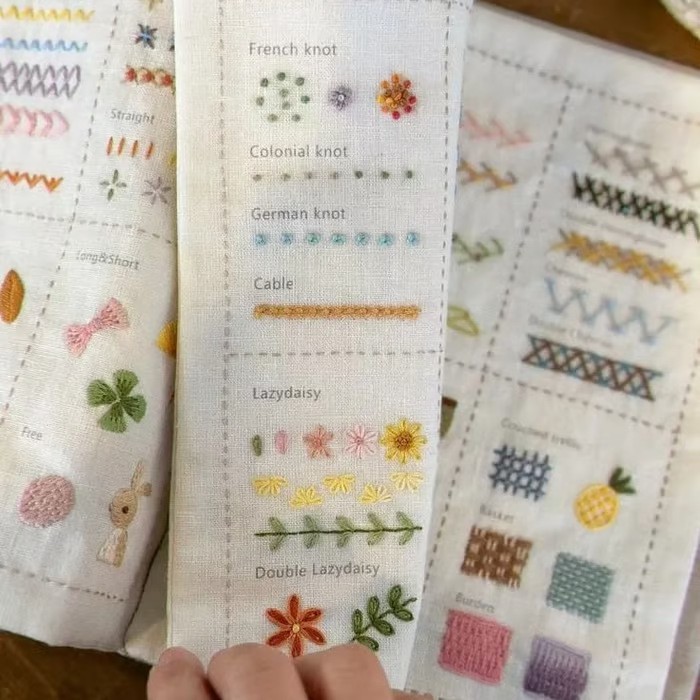 Cross-Border New Product Stitch Book Embroidery Book Needlework Book Linen DIY Stitch Book