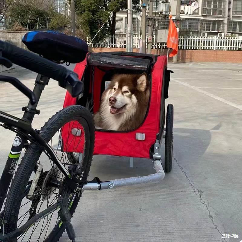 Portable Outdoor Large Pet Bicycle Trailer Cat and Dog Stroller Outdoor Cycling Travel Cargo Trailer