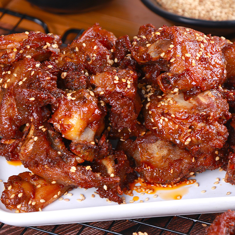 Shenyang Honey Qq Chicken Rack 350G/Bag Fried Pickled Chicken Wishbone Frozen Semi-Finished Night Market Snack Sweet Chicken Rack