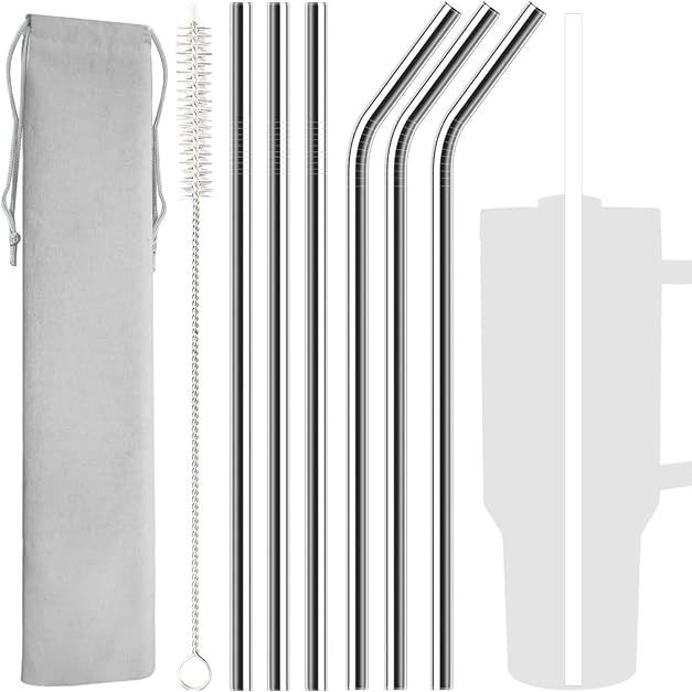 Стакан 40oz с соломинкой из нержавеющей стали, цветной титановый комплект соломинок 304 для молочного чая