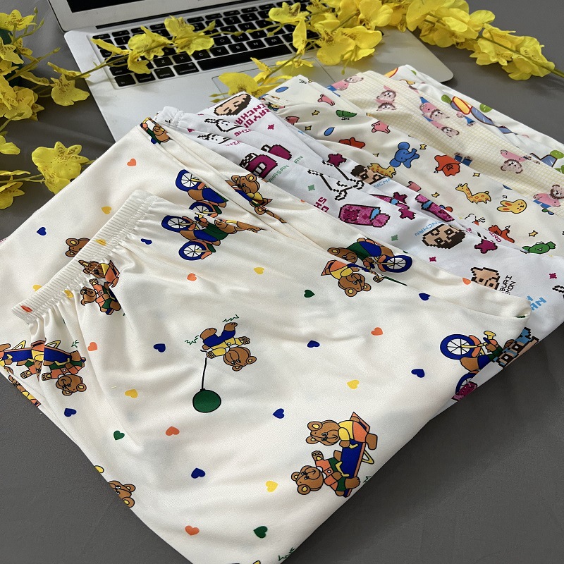 Пижамные штаны для женщин, летние, новые, мультяшные, домашние, для кондиционера, весна и осень, корейский стиль, свободные