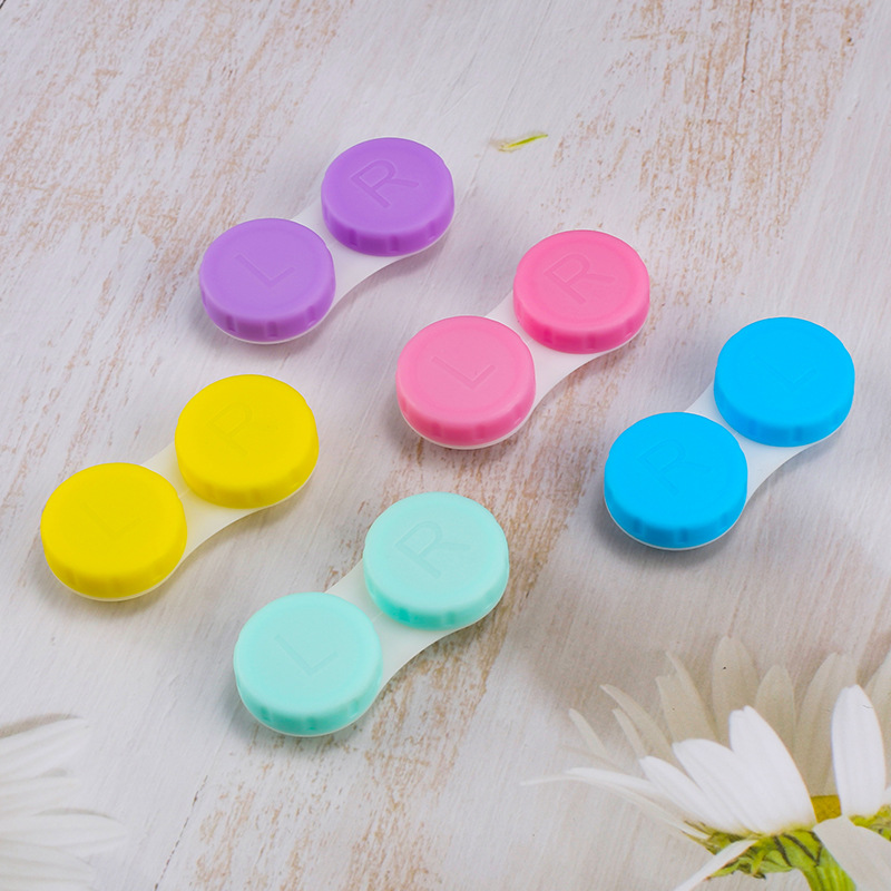 Оптовая упаковка многоцветного контейнера для контактных линз двойной коробки пластиковый ПП компаньон