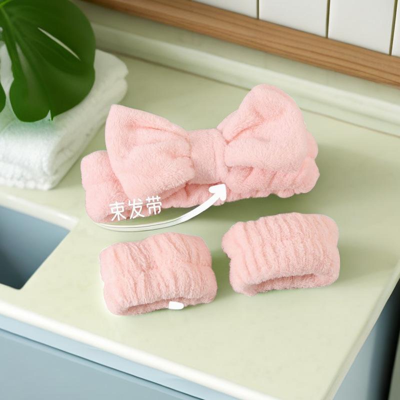 [Pack of 2, 4 Pieces in Total] Face Wash Wrist Strap, Wash and Wet-Proof Sleeve Wrist Protector, Sports Sweat-Wiping Plush Wrist