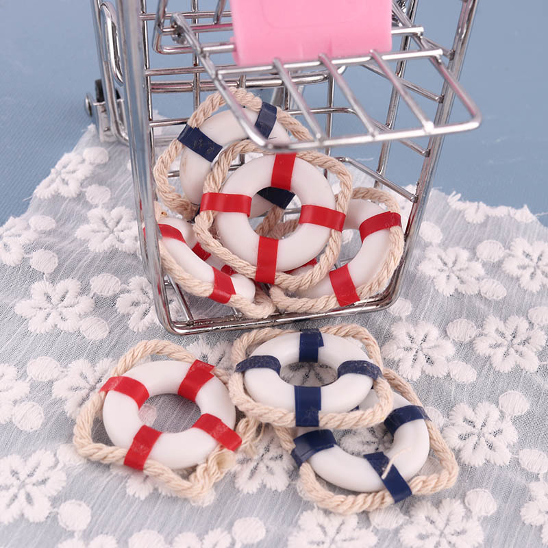 Miniature Food Play Life Buoy Mediterranean Style Mini Model 1:12 Ob11 Doll House dollhouse Ornaments