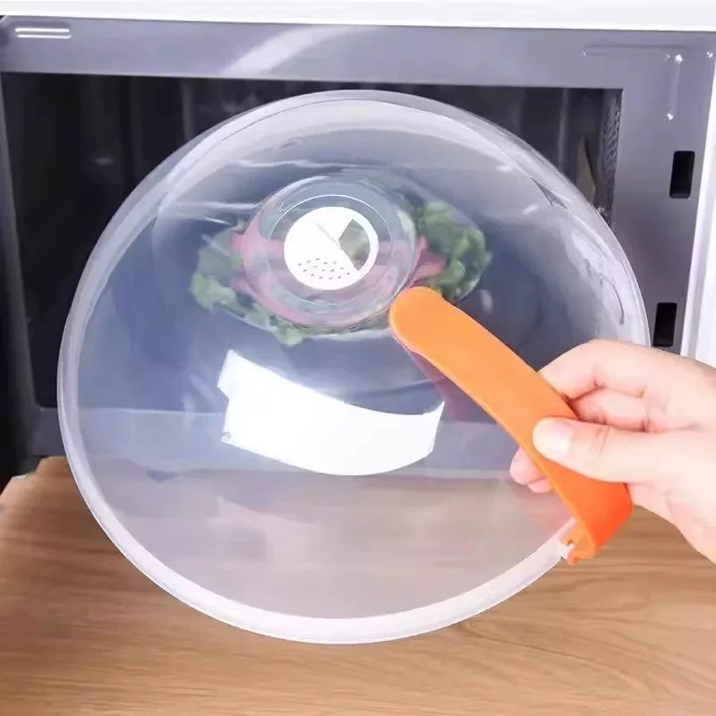 Microwave Oven Heating Cover, Heating Splash-Proof Cover, High Temperature and Oil-Proof Cover, Hot Meal Cover, Food-Grade Plastic, Transparent and Visible