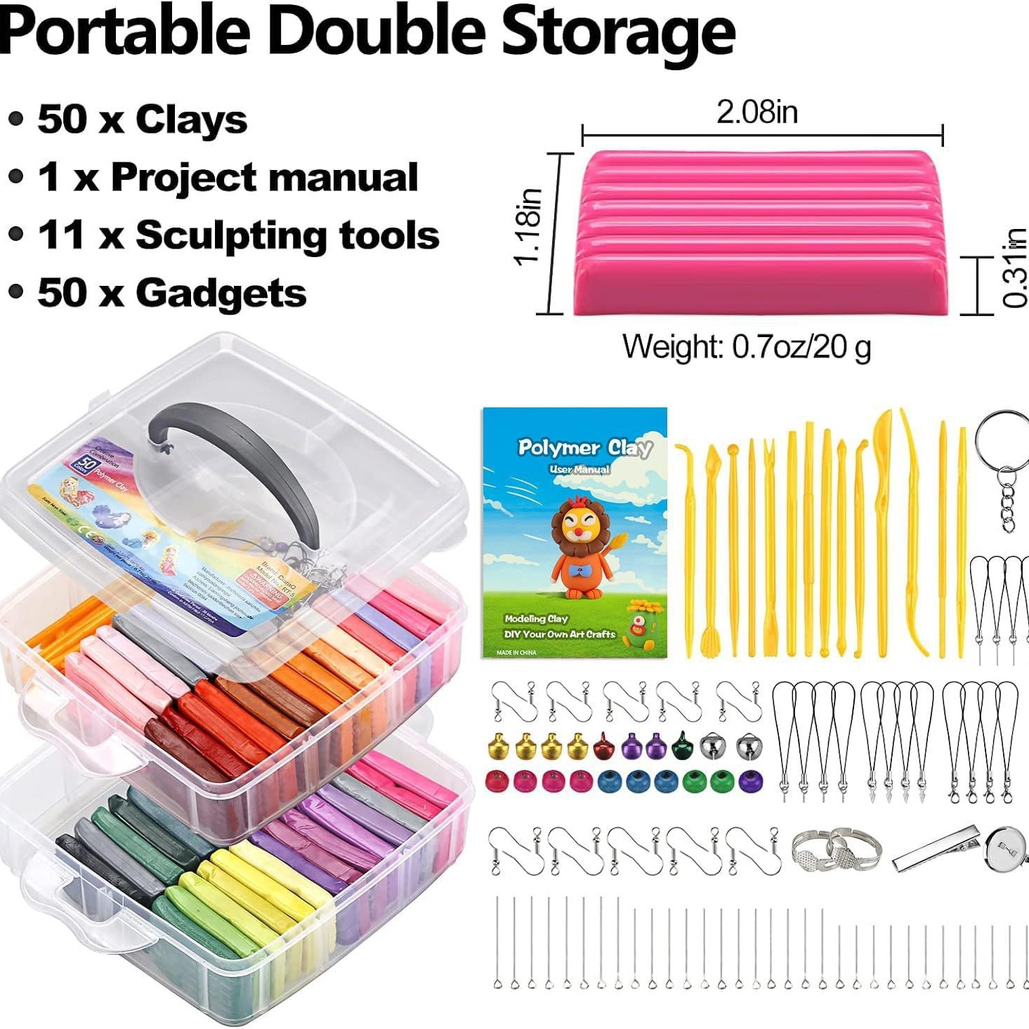 Soft Clay 50 Colors 24 Colors Clay Plasticine Colorful Suitcase Clay Amazon Oven Clay Tool Set