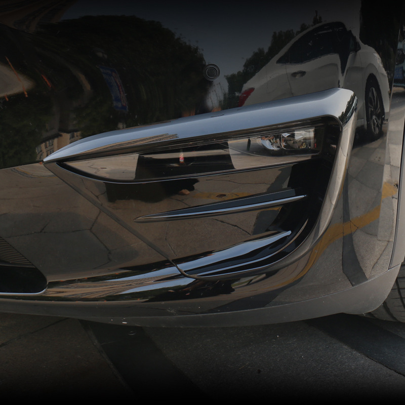 Suitable for Tesla Model Y Fog Lamp Air Knife Carbon Fiber Pattern Decorative Patch Modification Accessories